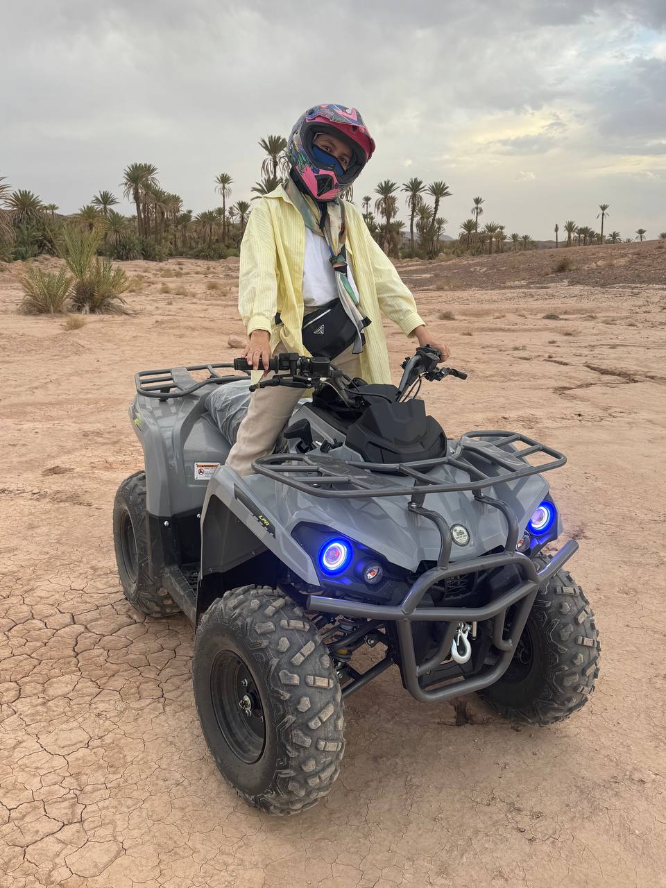 Quad bike in action